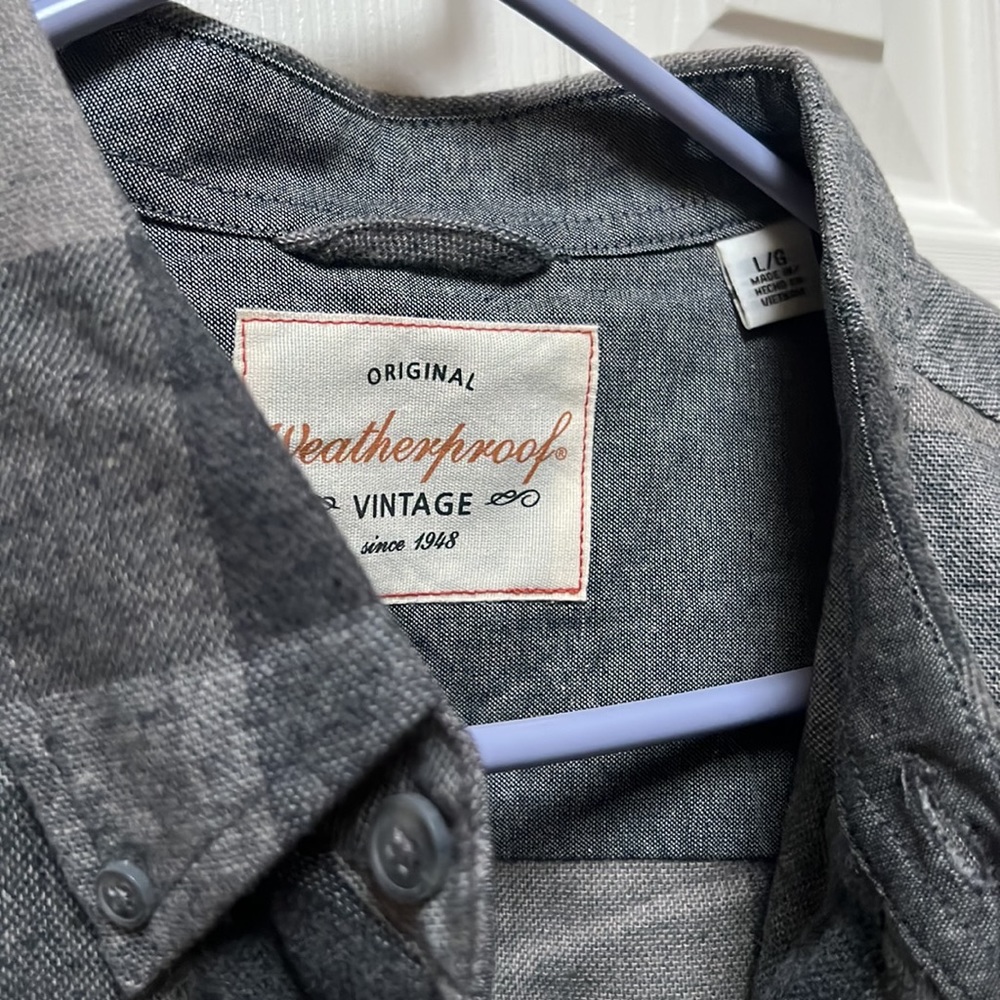 NWT Weatherproof gray casual button down | L - Picture 6 of 12